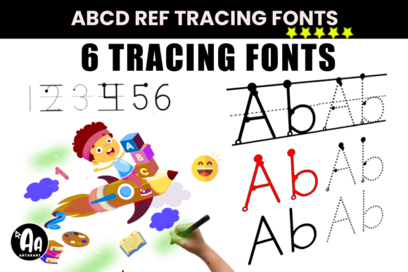 Abcd Ref Alphabet Tracing Pack Font