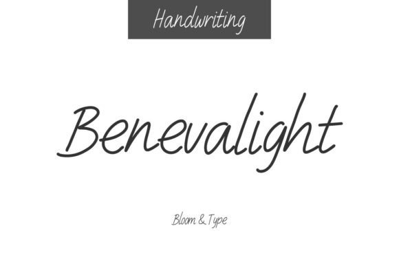 Benevalight: A Handwritten Typeface for Editorial Grace