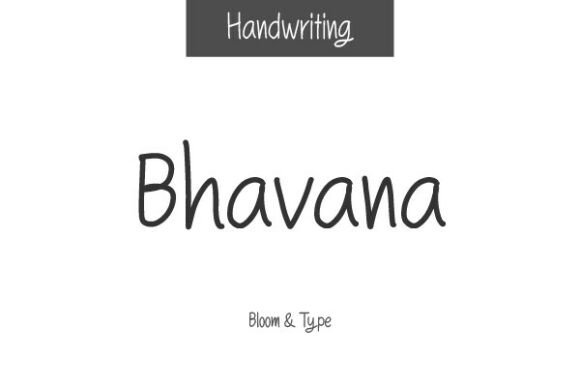 Bhavana: A Warm Handwritten Font for Makers