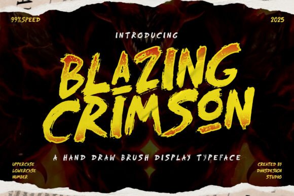 Blazing Crimson: A Bold Font for Impactful Branding