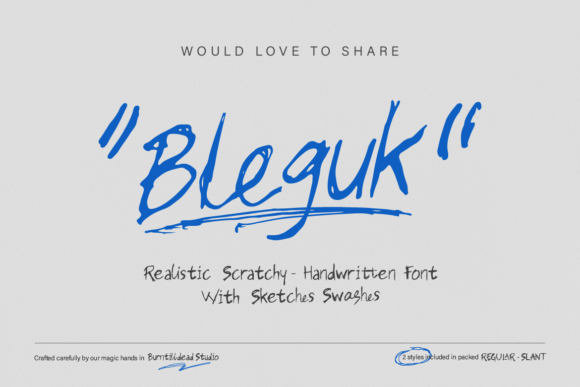Bleguk: A Handwritten Typeface for Bold Editorial Design