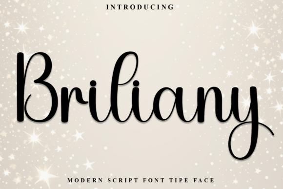 Briliany: A Festive Script Font for Editorial Design