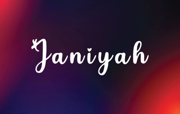 Janiyah: A Handwritten Font for Modern Branding