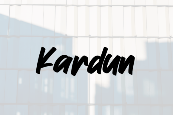 Kardun: A Versatile Script Font for Crafters