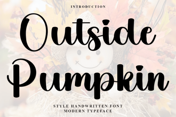 Outside Pumpkin: A Soft Script Font for Editorial Design