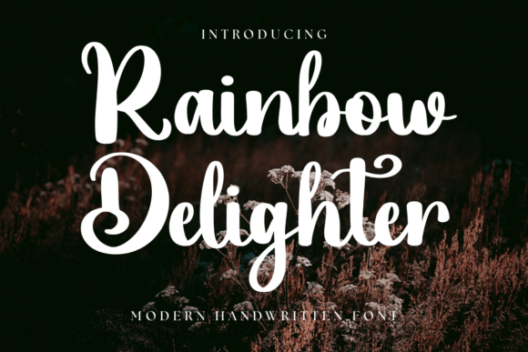 Rainbow Delighter Font for Editorial Design