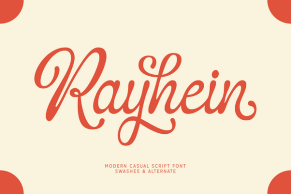Rayhein Font: Bold Script for Modern Brands