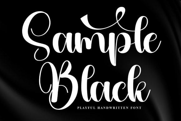 Sample Black: A Playful Script Font for Bold Branding