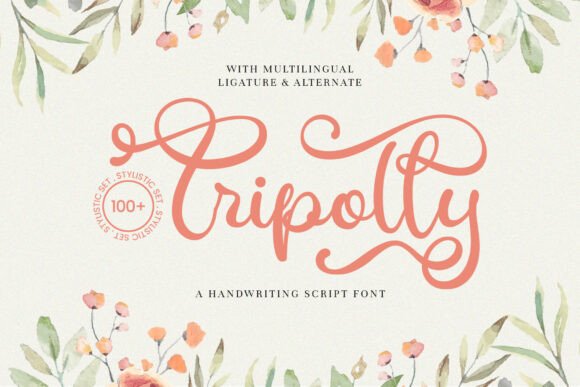 Tripolly: A Romantic Script Font for Web Design